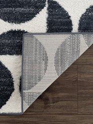 Abani Rugs Nuevo NUE170A High-contrast Charcoal and Ivory Area Rug