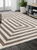 Casa CAS120B Contemporary Beige and Cream Rectangular Area Rug - Beige