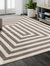 Casa CAS120B Contemporary Beige and Cream Rectangular Area Rug - Beige