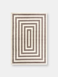 Casa CAS120B Contemporary Beige and Cream Rectangular Area Rug