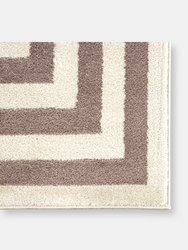 Casa CAS120B Contemporary Beige and Cream Rectangular Area Rug