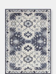 Cruz Geometric Area Rug - Blue