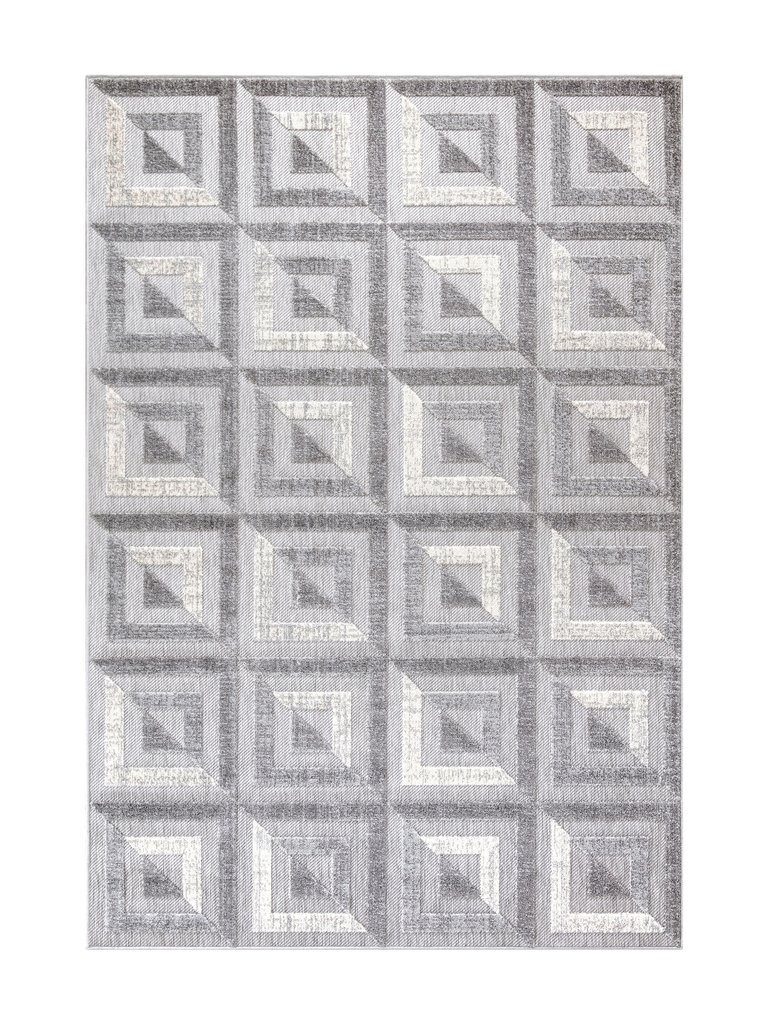 HAM220A Grey Tiles Area Rug - Grey