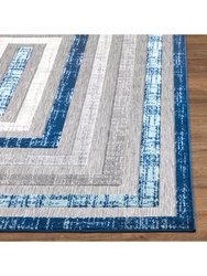 HAM240A Blue Grey Multi Rectangle Area Rug