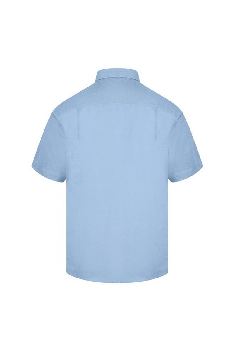 Absolute Apparel Mens Short Sleeved Oxford Shirt (Light Blue)