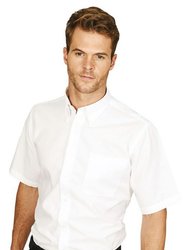 Absolute Apparel Mens Short Sleeved Oxford Shirt (White)