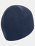 Adults Cap Knitted Ski Hat Without Turn Up - Navy