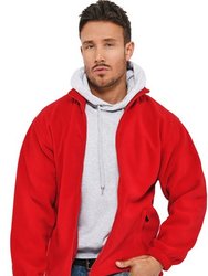 Heritage Full Zip Fleece Jacket - Red - Red