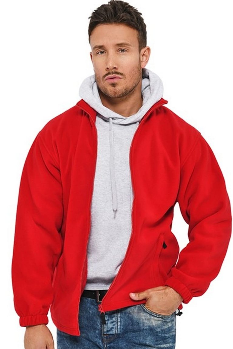 Heritage Full Zip Fleece Jacket - Red - Red