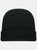 Knitted Turn Up Ski Hat - Black