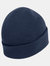 Knitted Turn Up Ski Hat - Navy