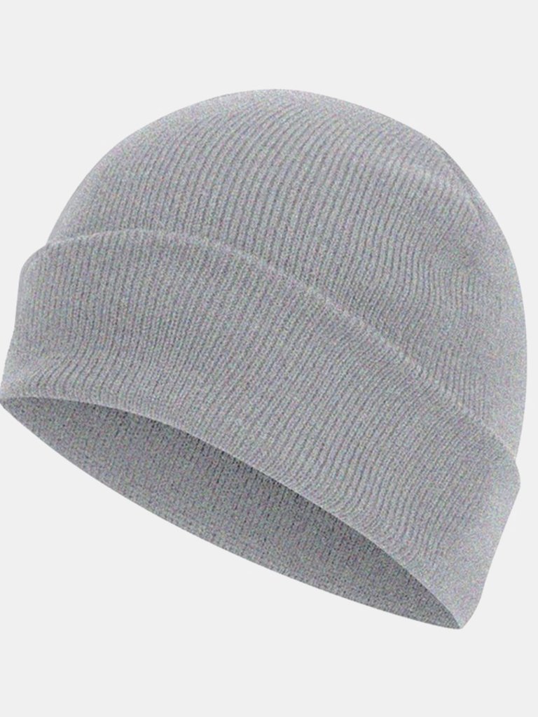 Knitted Turn Up Ski Hat - Sport Grey - Sport Grey