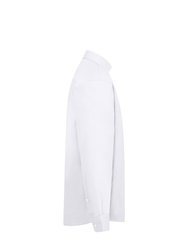 Mens Long Sleeved Classic Poplin  Shirt - White