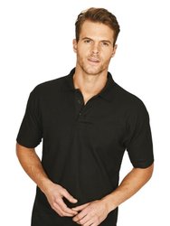 Mens Pioneer Polo T-Shirt - Black - Black