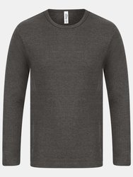 Mens Thermal Long Sleeve T-Shirt - Charcoal - Charcoal