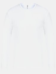 Mens Thermal Long Sleeve T-Shirt - White - White