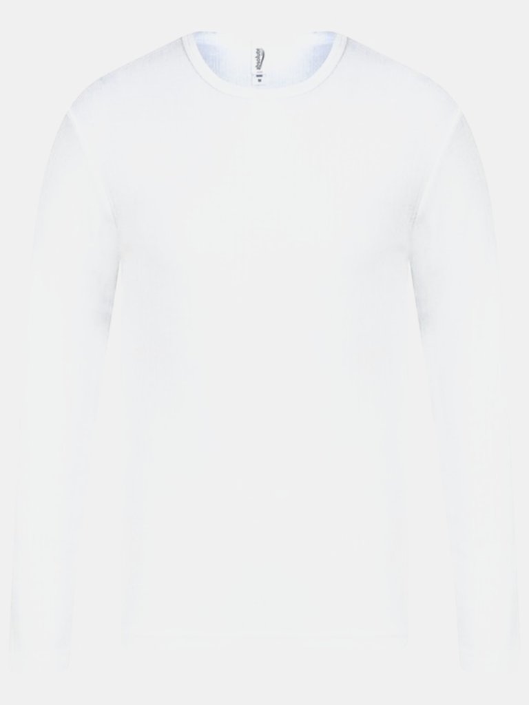 Mens Thermal Long Sleeve T-Shirt - White - White