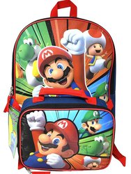 Super Mario 16 Inch Backpack And Lunch Bag Set