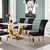 Contemporary Black with Gold Velvet Upholstered Dining Chairs (Set of 2)