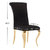 Contemporary Black with Gold Velvet Upholstered Dining Chairs (Set of 2)