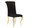 Contemporary Black with Gold Velvet Upholstered Dining Chairs (Set of 2)