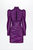 Voluminous Sleeve Leather Dress - Vivid Violet