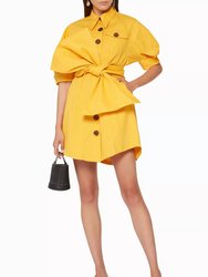 Priestly Denim Dress - Yellow