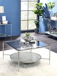 ACME Adelrik End Table, Glass & Chrome Finish