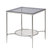 ACME Adelrik End Table, Glass & Chrome Finish