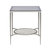 ACME Adelrik End Table, Glass & Chrome Finish