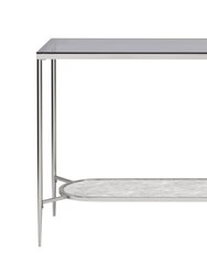 ACME Adelrik Sofa Table, Glass & Chrome Finish