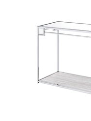 ACME Asbury Console Table, Mirrored, Chrome