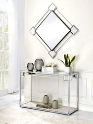 ACME Asbury Console Table, Mirrored, Chrome