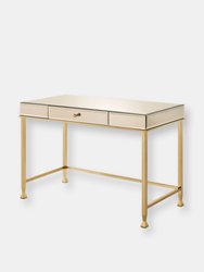 ACME Canine Writing Desk, Smoky Mirrored and Champagne Finish