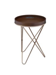 ACME Crary Side Table (USB Dock), Champagne