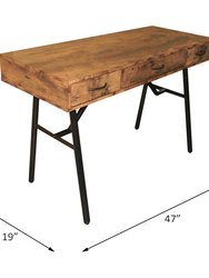 ACME Jalia Desk, Rustic Oak & Black