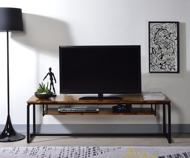 ACME Jurgen TV Stand, Oak & Black