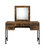 ACME Juvanth Vanity Desk & Mirror, Rustic Oak & Black Finish