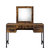 ACME Juvanth Vanity Desk & Mirror, Rustic Oak & Black Finish