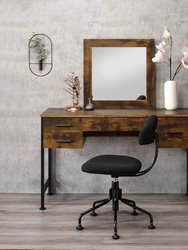 ACME Juvanth Vanity Desk & Mirror, Rustic Oak & Black Finish