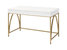 ACME Lightmane Desk, White High Gloss & Gold