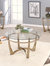 ACME Orlando II Coffee Table, Champagne & Clear Glass