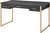 ACME Perle Vanity Desk w/USB, Champagne Gold & Black Finish