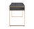 ACME Perle Vanity Desk w/USB, Champagne Gold & Black Finish