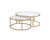 ACME Shanish 2Pc Pk Nesting Table Set, Faux Marble & Gold