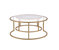 ACME Shanish 2Pc Pk Nesting Table Set, Faux Marble & Gold