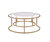 ACME Shanish 2Pc Pk Nesting Table Set, Faux Marble & Gold