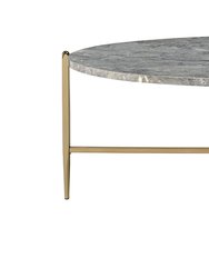 ACME Tainte Coffee Table, Faux Marble & Champagne Finish