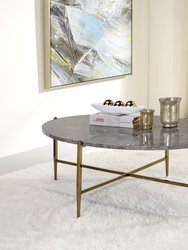 ACME Tainte Coffee Table, Faux Marble & Champagne Finish