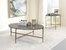 ACME Tainte Coffee Table, Faux Marble & Champagne Finish